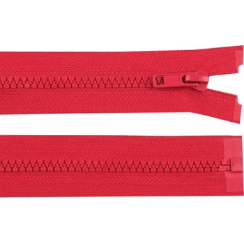 Zip Kostěný zip šíře 5 mm délka 60 cm (bundový) - 162 Poppy Red