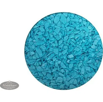 Jedlá dekorace na dort Cukrářské zdobení Šupiny z polevy modré - azurové 250 g