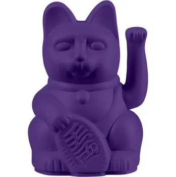 Figurka Donkey Kočka pro štěstí Maneki Neko Fialová 9,8cm