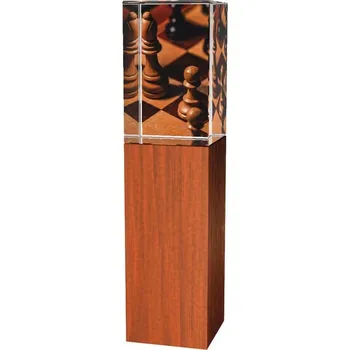 Poháry Bauer Skleněná trofej - kombinace skla a dřeva CR4021M23 | Šachy