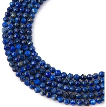 Dětské navlékací korálky Korálky z minerálu Lapis Lazuli AA 4 mm broušené