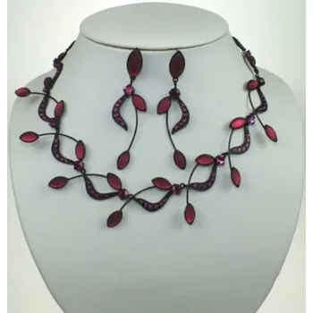 Souprava šperků Soupravy bižuterie - Exklusivní bižuterie - 00106+00105 - C03MAT-Tmavě modrá - černá galvanizace