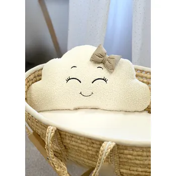 Dekorativní polštářek Dekorační polštářek - smetanový s béžovou mašličkou