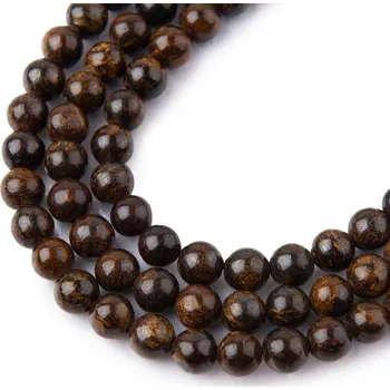 Dětské navlékací korálky Korálky z minerálu Bronzit 6 mm