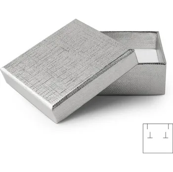 Dárková krabička Dárková krabička na šperk stříbrná 65x65x25mm