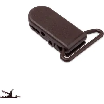 klip na dudlíky Plastový klip na dudlík 37x16x9 mm Coconut Brown