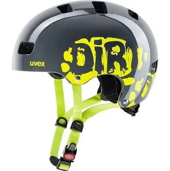 Cyklistická přilba UVEX BMX helma UVEX HELMA KID 3, DIRTBIKE GREY-LIME - 55-58