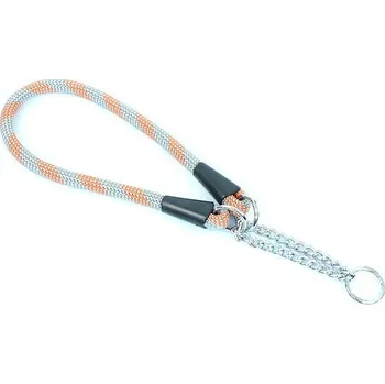Obojek pro psa Aminela Giraffe Aminela obojek lano - Série G, velikost 14x65, šedá/oranžová VÝPRODEJ SLEVA 50%