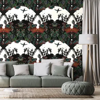 Tapeta Dovido Samolepící tapeta tajemný les s bílým pozadím