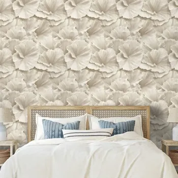 Tapeta Dovido Tapeta béžové květy v jemném stylu