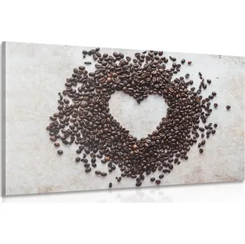 Obraz Dovido Obraz srdce z kávových zrn