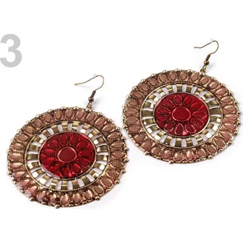 Náušnice Kovové Náušnice Ø65mm - Kruhový Design s Dekorací - 3 viz foto