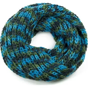 Šála Módní kruhová šála modrozelená
