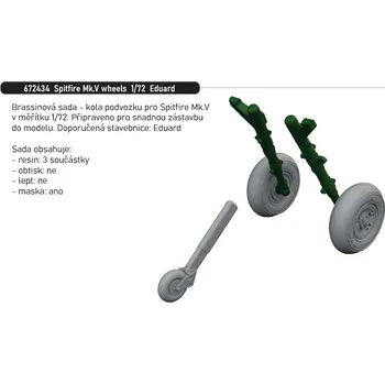 Plastikový model Eduard 1/72 Spitfire Mk.V wheels (EDUARD)