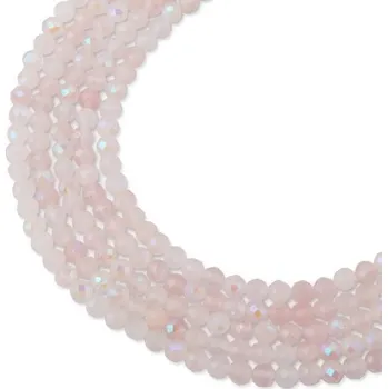 Dětské navlékací korálky Korálky z minerálu Růženín s leskem 3 mm broušené