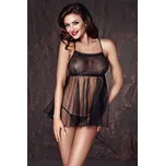 Košilka Jessica + tanga zdarma - černá - 3XL