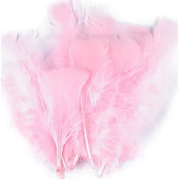 Příze Krůtí peří délka 11-17 cm - 25 růžová sv.