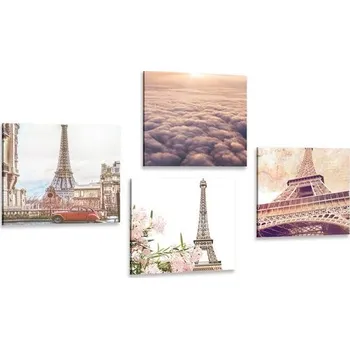 Obraz Dovido Set obrazů Eiffelova věž v Paříži