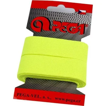 Hladká pruženka na kartě šíře 20 mm barevná - 3 (4206) žlutozelená ost. neon