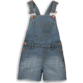 Kraťasy dívčí džínové s laclem, Minoti, Kenya 8, modrá - 68/80 | 6-12m