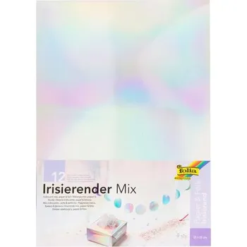 kreativní sada Mix holografických papírů a folií 12 listů 25x35cm
