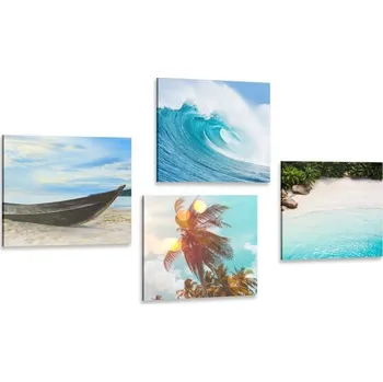 Obraz Dovido Set obrazů nádech moře
