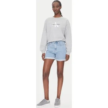 Pánská mikina Calvin Klein Jeans Mikina Monologo LV047B234G Šedá Relaxed Fit XXL