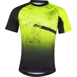 FORCE Pánský dres s krátkým rukávem Force MTB Core, fluo-černý - M