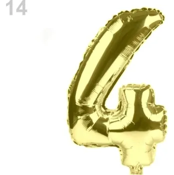 Balónek Nafukovací číslice - 14 zlatá