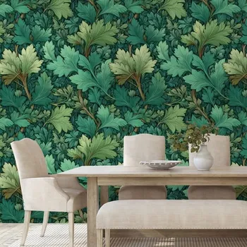 Tapeta Dovido Tapeta zelené listy v klasickém stylu