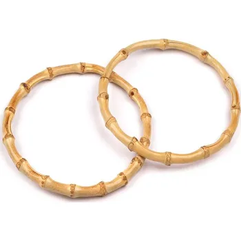 Bambusová ucha na tašky Ø15 cm 2 kusy - 2 bambus střední