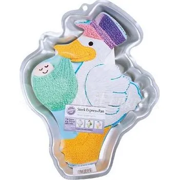 Forma na pečení Dortová forma 3D - Čáp s miminkem - Wilton