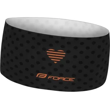 Nákrčník FORCE Čelenka FORCE POINTS sport nezúžená,črn-oranž UNI