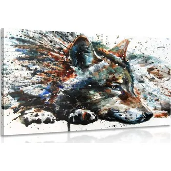 Obraz Dovido Obraz vlk v akvarelovém provedení