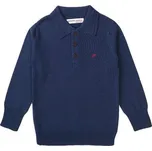 Tričko chlapecké Polo s dlouhým rukávem, Minoti, Retro 1, modrá - 140/146 | 10/11let