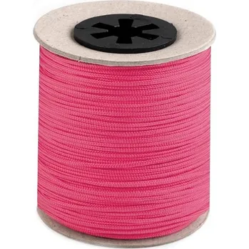 Příze Šňůra technická žaluziová / k navlékání korálků Ø1,4 mm návin 100 metrů - 11 růžová