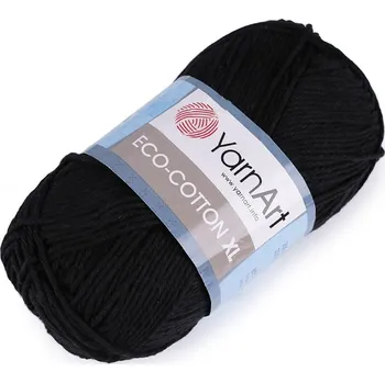 Příze Pletací příze Eco - cotton XL 200 g - 7 (761) černá
