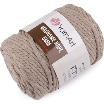 Příze Macrame Rope 5 mm Pletací příze 500 g - 13 (768) béžová aloe