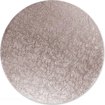 Dortová podložka stříbrná Ø 25 cm, síla 12 mm - FunCakes