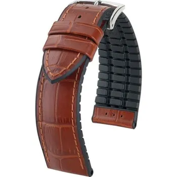 Řemínek na hodinky Řemínek Hirsch Paul - zlatohnědý - 18 mm - M – Střední délka - 16 mm - Stříbrná + 5 let záruka a dárek ZDARMA