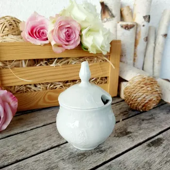 BERNADOTTE IVORY hořčičník 150 ml, slonová kost, Thun 1794 (Porcelánový hořčičník 2.jakost)