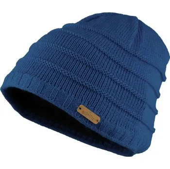 Čepice Bontis Dětská čepice s vypleteným pruhovaným vzorem - Královská modrá | uni dětská