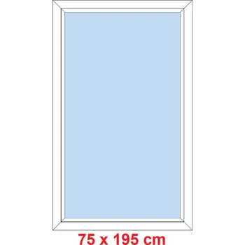 Okno Soft Plastové okno 75x195 cm, FIX neotevíravé