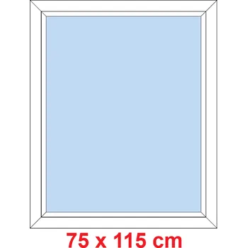 Okno Soft Plastové okno 75x115 cm, FIX neotevíravé