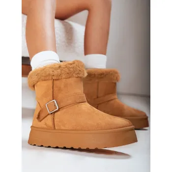 Dámská zimní obuv Dámské boty DSTREET KARAMELOVÁ 41