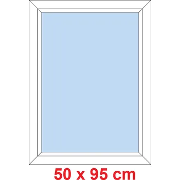 Okno Soft Plastové okno 50x95 cm, FIX neotevíravé
