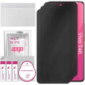 Pouzdro na mobilní telefon 3x Hybridní Sklo s Filtrem Soukromí pro Vivo T4R, PRIVACY