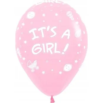 Balónek Balónky It's a Girl BABY SHOWER pastelové 30 cm 12 ks