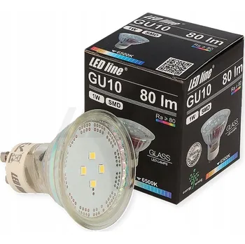 Žárovka LED žárovka line GU10 SMD 1W 80lm 230V studená bílá