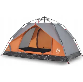 Stan VidaXL Stan pro 3 osoby, šedo-oranžový, rychlé rozložení